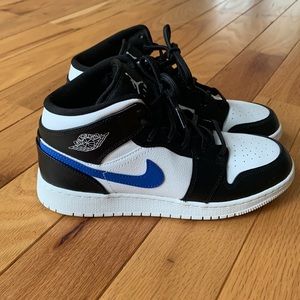 Jordan 1 Mid- Multi color swoosh